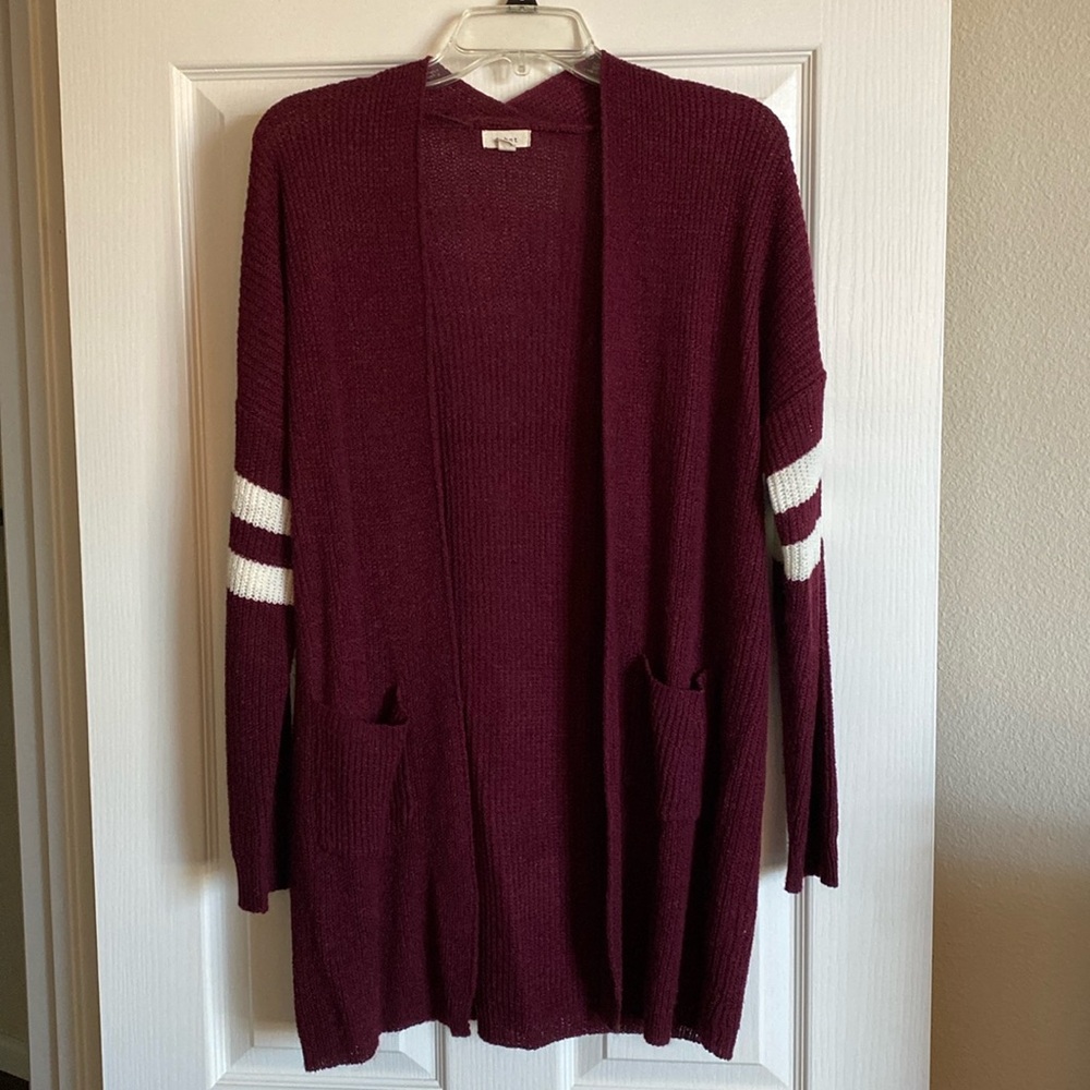 Maroon cardigan